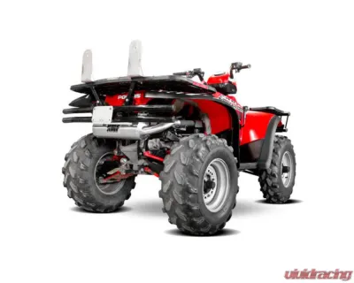 HMF Racing Gun Metal Titan Loud Slip-On Exhaust w/ Billet Endcap Polaris Sportsman 400 | 500 2002-2014 - 734413608788