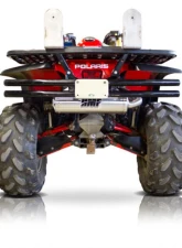 HMF Racing Gun Metal Titan Loud Slip-On Exhaust w/ Billet Endcap Polaris Sportsman 400 | 500 2002-2014                                     - 734413608788 - Image 6