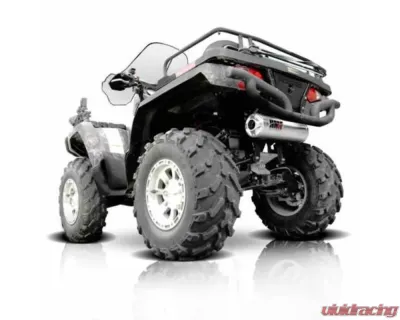 HMF Racing Gun Metal Titan Loud Slip-On Exhaust w/ Billet Endcap Polaris Sportsman 400 | 500 2002-2014 - 734413608788