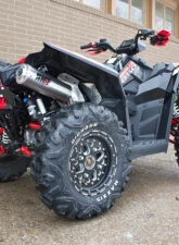 HMF Racing Gun Metal Titan Loud Full Exhaust w/ Billet Endcap Polaris Scrambler 850 XP 2012-2016                                     - 734494608888 - Image 4