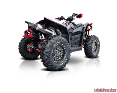 HMF Racing Gun Metal Titan Loud Full Exhaust w/ Billet Endcap Polaris Scrambler 850 XP 2012-2016 - 734494608888