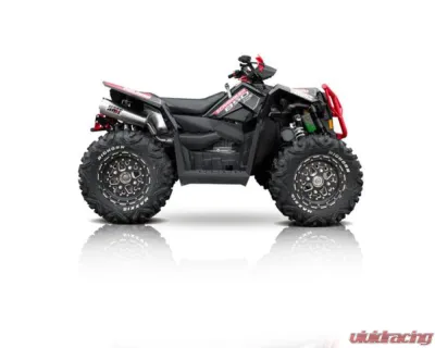 HMF Racing Gun Metal Titan Loud Full Exhaust w/ Billet Endcap Polaris Scrambler 850 XP 2012-2016 - 734494608888