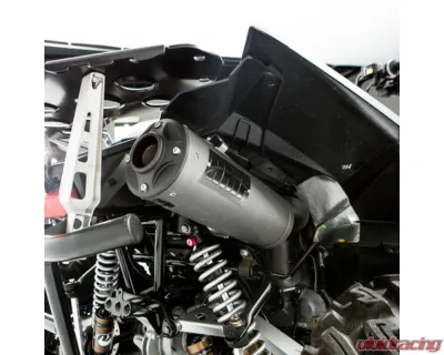 HMF Racing Gun Metal Titan Loud Full Exhaust w/ Billet Endcap Polaris Scrambler XP 1000 2014-2018 - 734534608888