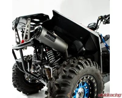 HMF Racing Gun Metal Titan Loud Full Exhaust w/ Billet Endcap Polaris Scrambler XP 1000 2014-2018 - 734534608888