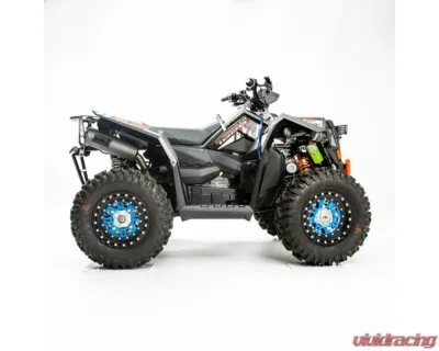 HMF Racing Gun Metal Titan Loud Full Exhaust w/ Billet Endcap Polaris Scrambler XP 1000 2014-2018 - 734534608888