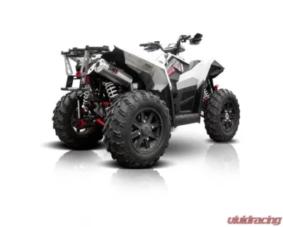 HMF Racing Gun Metal Titan Loud Full Exhaust w/ Billet Endcap Polaris Scrambler XP 1000 2014-2018 - 734534608888