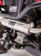 HMF Racing Gun Metal Titan Loud Slip-On Exhaust w/ Billet Endcap Polaris Sportsman 450 | 570 2014-2024                                     - 734583608788 - Image 2