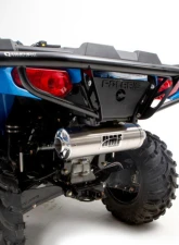 HMF Racing Gun Metal Titan Loud Slip-On Exhaust w/ Billet Endcap Polaris Sportsman 450 | 570 2014-2024                                     - 734583608788 - Image 4