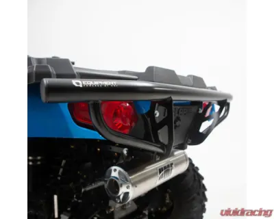 HMF Racing Gun Metal Titan Loud Slip-On Exhaust w/ Billet Endcap Polaris Sportsman 450 | 570 2014-2024 - 734583608788