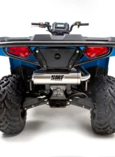 HMF Racing Gun Metal Titan Loud Slip-On Exhaust w/ Billet Endcap Polaris Sportsman 450 | 570 2014-2024                                     - 734583608788 - Image 7