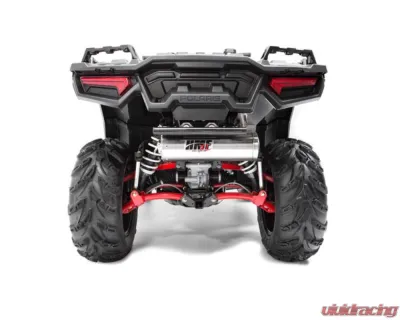 HMF Racing Gun Metal Titan Loud Full Exhaust w/ Billet Endcap Polaris Sportsman XP 1000 2015-2024 - 734614638888