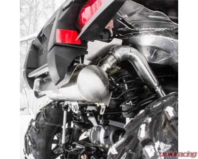 HMF Racing Titan Quiet Slip-On Exhaust w/ Blackout Endcap Polaris Sportsman 550 | 850 XP 2011-2016 - 534623608793