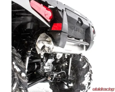 HMF Racing Titan Quiet Slip-On Exhaust w/ Blackout Endcap Polaris Sportsman 550 | 850 XP 2011-2016 - 534623608793