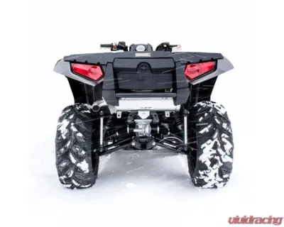 HMF Racing Titan Quiet Slip-On Exhaust w/ Blackout Endcap Polaris Sportsman 550 | 850 XP 2011-2016 - 534623608793