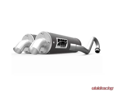 HMF Racing Titan Quiet Dual Full Exhaust w/ Billet Endcap Polaris RZR | General 2015-2020 - 535546638787