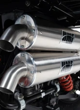 HMF Racing Titan Quiet Dual Full Exhaust w/ Billet Endcap Polaris RZR | General 2015-2020                                     - 535546638787 - Image 2