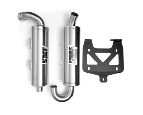 HMF Racing Stainless Titan Quiet Twin Loop Exhaust w/ Billet Endcap Polaris RZR | General 2015-2020