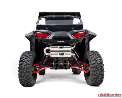 HMF Racing Gun Metal Titan Quiet Twin Loop Exhaust w/ Blackout Endcap Polaris RZR | General 2015-2020 - 53554C638795