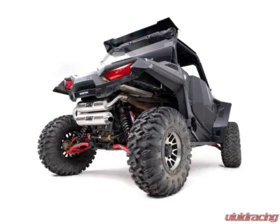 HMF Racing Gun Metal Titan Quiet Twin Loop Exhaust w/ Blackout Endcap Polaris RZR | General 2015-2020 - 53554C638795
