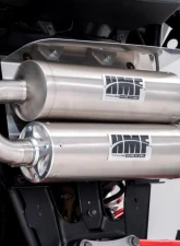 HMF Racing Gun Metal Titan Quiet Twin Loop Exhaust w/ Blackout Endcap Polaris RZR RS1 2018-2022                                     - 53569C638795 - Image 2