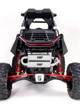 HMF Racing Gun Metal Titan Quiet Twin Loop Exhaust w/ Blackout Endcap Polaris RZR RS1 2018-2022                                     - 53569C638795 - Image 3