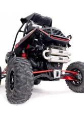 HMF Racing Gun Metal Titan Quiet Twin Loop Exhaust w/ Blackout Endcap Polaris RZR RS1 2018-2022                                     - 53569C638795 - Image 4