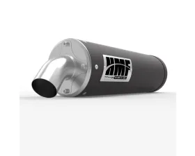 HMF Racing Gun Metal Titan Quiet Slip-On Exhaust w/ Billet Endcap Polaris Ranger 1000 2020-2025