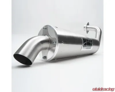 HMF Racing Gun Metal Titan Quiet Slip-On Exhaust w/ Billet Endcap Polaris Ranger 1000 2020-2025 - 535773638787