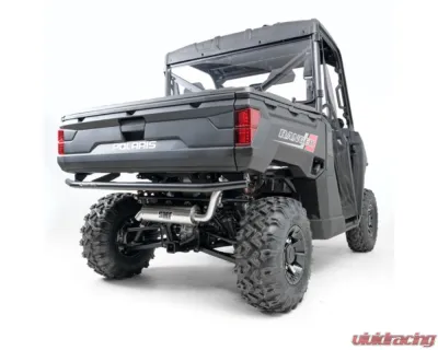HMF Racing Gun Metal Titan Quiet Slip-On Exhaust w/ Billet Endcap Polaris Ranger 1000 2020-2025 - 535773638787