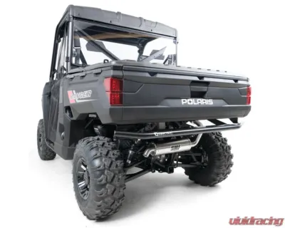 HMF Racing Gun Metal Titan Quiet Slip-On Exhaust w/ Billet Endcap Polaris Ranger 1000 2020-2025 - 535773638787