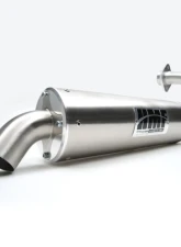 HMF Racing Gun Metal Titan Quiet Slip-On Exhaust w/ Billet Endcap Polaris Ranger 1000 2020-2025                                     - 535773638787 - Image 3