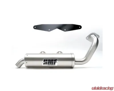 HMF Racing Gun Metal Titan Quiet Slip-On Exhaust w/ Billet Endcap Polaris Ranger 1000 2020-2025 - 535773638787