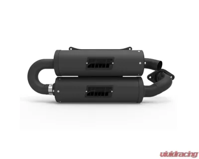 HMF Racing Gun Metal Titan Quiet Twin Loop Exhaust w/ Blackout Endcap Polaris XPedition XP | ADV 2024-2025 - 53581C638795