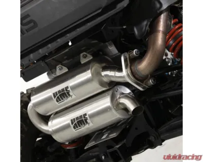 HMF Racing Stainless Titan Quiet Twin Loop Exhaust w/ Billet Endcap Polaris XPedition XP | ADV 2024-2025 - 53581C637487