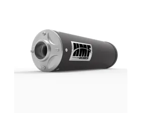 HMF Racing Gun Metal Titan Quiet Slip-On Exhaust w/ Billet Endcap Yamaha Grizzly 660 2002-2008
