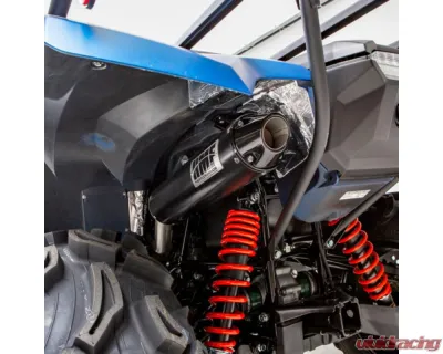 HMF Racing Performance Full Exhaust w/ Black Turn Down Endcap Yamaha Grizzly | Kodiak 700 2014-2025 - 041744606172