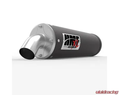 HMF Racing Gun Metal Titan Loud Slip-On Exhaust w/ Billet Endcap Can-Am Maverick Sport 2019-2022 - 716633638787