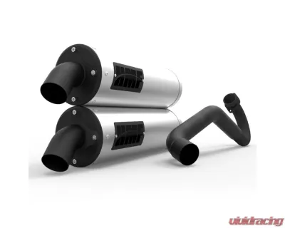 HMF Racing Titan Loud Dual Full Exhaust w/ Blackout Endcap Polaris RZR | General 2015-2020 - 735546637495