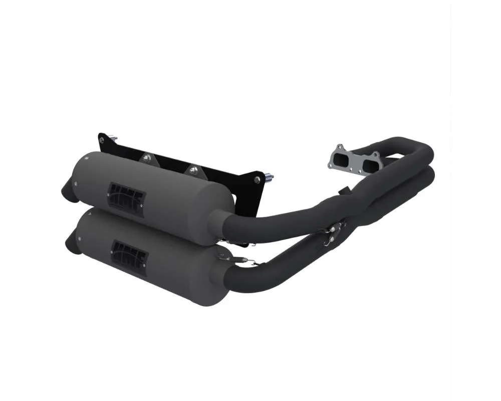 HMF Racing Titan Loud Dual Full Exhaust w/ Blackout Endcap Polaris RZR XP 1000 2024-2025 - 735806638895
