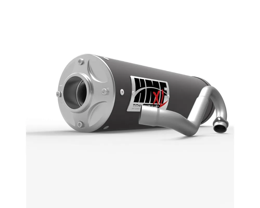 HMF Racing Gun Metal Titan Loud Full Exhaust w/ Billet Endcap Yamaha Grizzly 660 2002-2008 - 741284608888