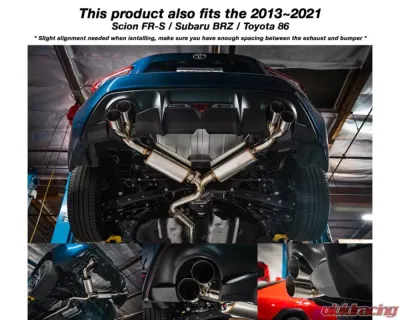 Remark Sports Touring Exhaust Catback Exhaust System w/ 4" Stainless Tip Toyota | Subaru 2022+ - RK-C4063T-04