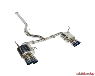 Remark Non-Resonated Sports Touring Catback Exhaust System w/ 4" Burnt Stainless Tip Subaru Impreza WRX (VB) 2022+ - RK-C4076S-02TN