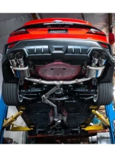 Remark Non-Resonated Sports Touring Catback Exhaust System w/ 4" Burnt Stainless Tip Subaru Impreza WRX (VB) 2022+                                     - RK-C4076S-02TN - Image 2