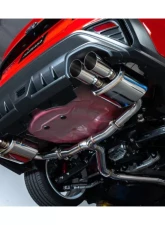 Remark Non-Resonated Sports Touring Catback Exhaust System w/ 4" Burnt Stainless Tip Subaru Impreza WRX (VB) 2022+                                     - RK-C4076S-02TN - Image 4