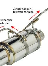 Remark Catback Exhaust Resonated w/ R1 Spec Single-Exit Full Titanium Subaru WRX VB 2022+                                     - RK-C1076S-03TFC - Image 2