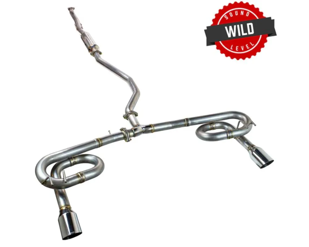 Remark Link Loop Spec Catback Exhaust w/ Dual Stainless Tips Honda Civic Sport Sedan 2022+ - RK-C2063H-11