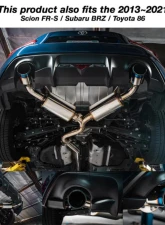 Remark Elite Spec Catback Exhaust System w/ Burnt Stainless Tips Toyota | Subaru | Scion 2013+                                     - RK-C2063T-04T - Image 6