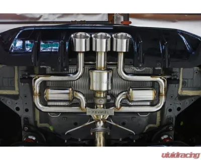 Remark Catback Exhaust Triple Tip w/ Valve + Front Pipe Honda Civic Type R FL5 2023+ - RK-C3076H-09