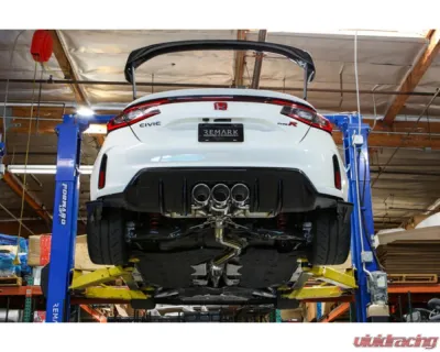 Remark Catback Exhaust Triple Tip w/ Valve + Front Pipe Honda Civic Type R FL5 2023+ - RK-C3076H-09