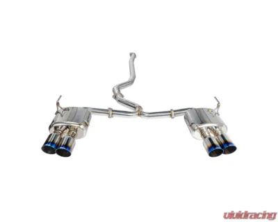 Remark Non-Resonated Catback Exhaust System w/4" Quad Burnt Stainless Tip Subaru WRX | STI VA 2015-2021 - RK-C4076S-01T